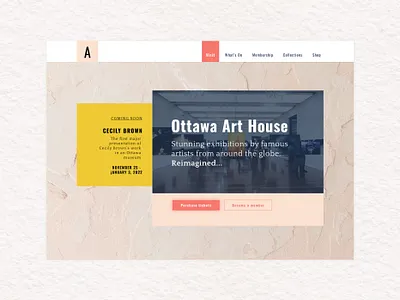 Daily UI Challenge 3 | Landing Page app app design art branding dailyui design exhibition home page homepage illustration landing page ui ux vector