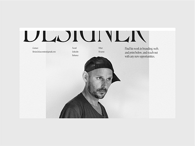 Concept for my portfolio graphic design ui