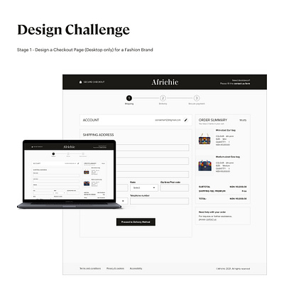 Design Challenge - Checkout Page checkout dailyui fashion hng ui ux