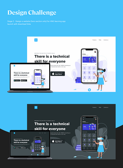 Design Challenge design education herosection landingpage ui ux