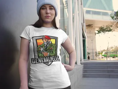 general pelle on branding character design gaming illustration logo sold out vector