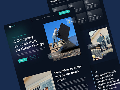 Solaris - Solar Panel Landing Page clean design electricity energy landing page modern panel solar solar panel ui ui design ux web web design website