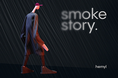 Smoke story #1 art artist c4drender c4dvray character characterdesign cinema4d illustration vray5 vrayrender