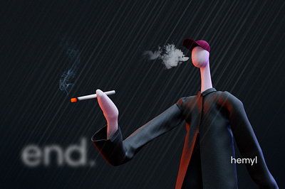 Smoke story #4 3d art artist c4d c4dvray character characterdesign cinema4d cinema4drender illustration