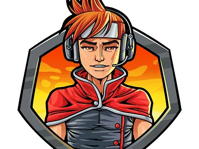 Ninja Gamers 02 branding character logo design gaming illustration logo sold out vector