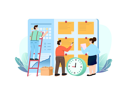 To-do list illustration art characters design flat flat illustration graphic design illustration ui ui illustration