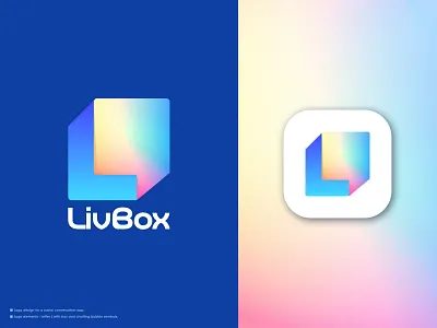 LivBox a b c d e f g h i j k l m best logo designer in dribbble brand and identity brandbranding branding clean logo logo creative letter logo geometric logo letter l logo logo logo desginer logo maker mash gradient logo messenger app modern abstract letter logo modern logo social conversation app typography vector icon mark symbol visual identity