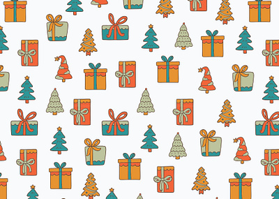 The Presents and The Trees christmas design icon illustration logo portfolio season winter