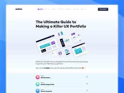 Portfolio guide - desktop blog design desktop guide illustration interface portfolio ui ux web website