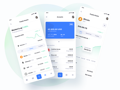 Cryptocurrency Trading and Exchange - IODash UI Kit admin app bitcoin coin crypto cryptocurrency dashboard design ethereum exchange finance fintech graphic design saas stocks ui ui kit usd ux wallet