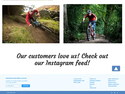 Roar Bikes - scroll down - Web Design adobe xd design ui design ux design web design