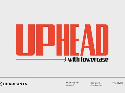 Uphead | Industrial Font branding custom design font graphic design headfonts illustration industrial industrial font letters professional sans serif font type typeface typography