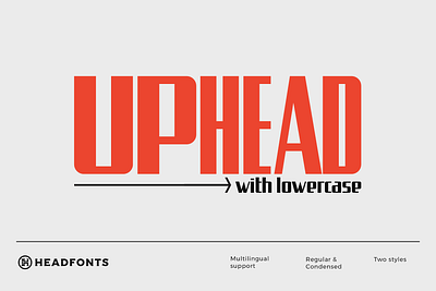 Uphead | Industrial Font branding custom design font graphic design headfonts illustration industrial industrial font letters professional sans serif font type typeface typography