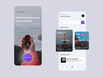 Travel Community App concept app app ui best ui clean clean ui community community app design dribble best shot fintech minimal sharing social social app social media social media app travel ui ui design ux