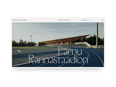 Pärnu Rannastaadion concept ui web webdesign website