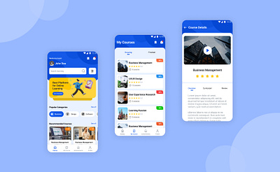 Online Learning Mobile App graphic design ui