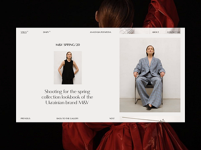 Fashion photographer personal website design interaction layout minimal mobile photographer ui uiux userinterface ux web design webdesign webpage website