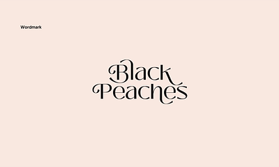 Black Peaches Wordmark branding logo typography