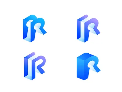 Letter R Logo Exploration (Roomee Logo Project) 3d gradient logo 3d letter modern logo 3d r brand branding conceptual logo corporate logo creative logo devigned hotel service logo letter r logo logo logo design logo ideas logos modern logo r logo exploration room service logo typography logo unique logo