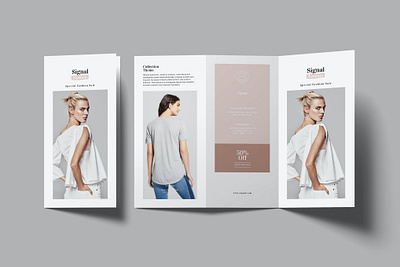 Fashion Trifold Brochure brochure catalog catalog brochure clean design fashion fashion trifold fold graphic design illustration indesign magazine modern motion graphics print printable template trifold trifold brochure trifold simple