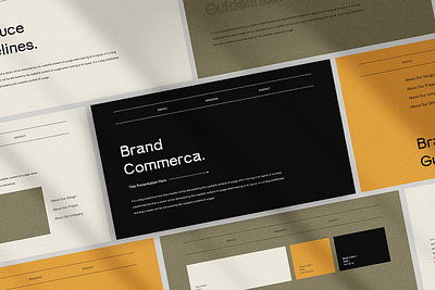 Commerca - Brand Guideline Presentation Template brand brand guideline brand guidelines branding clean colorful company corporate indesign minimal modern multipurpose photography pitch deck portfolio powerpoint studio template unique website