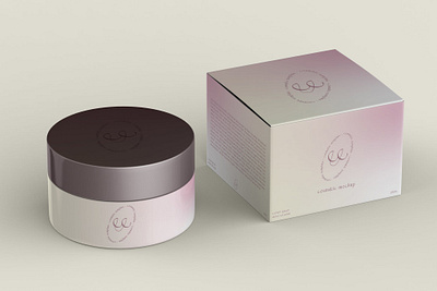 Cosmetic Jar with Box Mockup beuty box mockup branding cosmetic jar customizable design editable free freebie graphic design identity illustration lotion mockup motion graphics packaging photoshop psd scene psd skincare