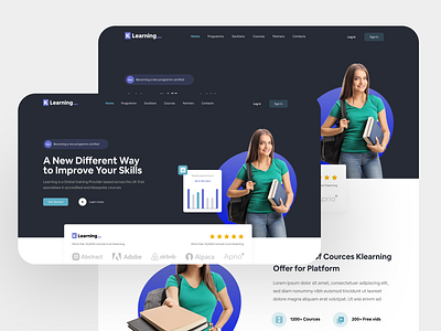 Landing page freebie app branding cources figma figma freebies landingpages learning school teaching uiux