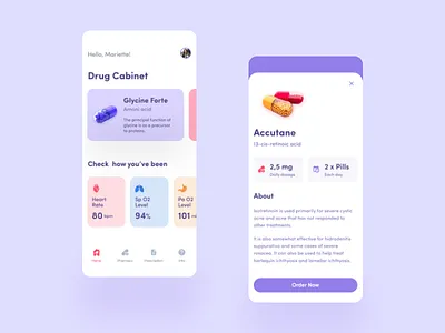 Pills & Drugs Management App app clean colorful concept drugs drugstore figma health app interaction layout management medical app medicine mobile app pills planner reminder ui design user interface ux design