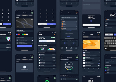 Paddy - Online Banking mobile app android app cards credit credit cards customize figma finance fintech freelance freelancers home ios mobile payment spendings ui ux