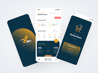 HOI - Your Travel Companion App Design animation app appdesign design minimal travelapp ui vector visual designs