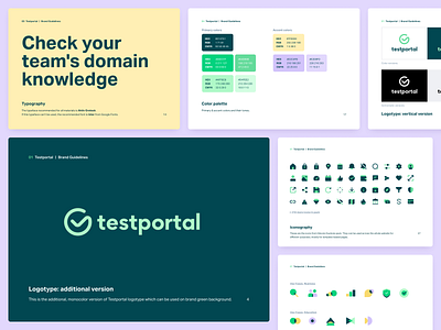 Testportal – Brand Guidelines brand guidelines brand identity brand manual brandbook branding branding studio color palette design graphic design iconography icons logo logo design logotype styleguide typography unikorns vector visual identity