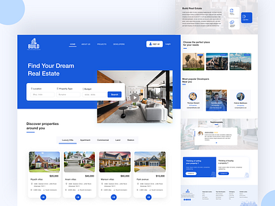 Real Estate Website UI/UX Concept property website real estate concept real estate design uiux web design website website ui