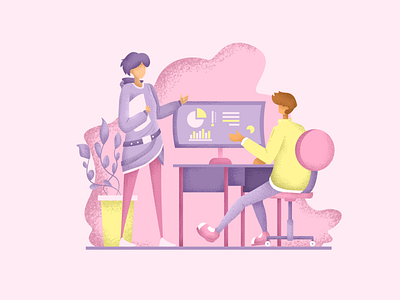 Vector Ilustration - Works design illustration ui vector