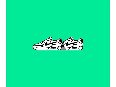Nike air max air max branding design flat green icon design iconography illustration nike vector