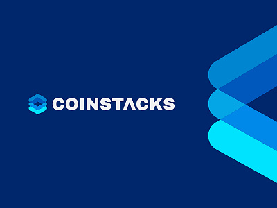 CoinStacks coin crypto currency geometric logo stack transparent