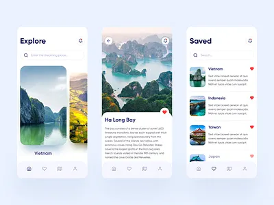 Travel app – Trip planner concept booking clean colorful concept explore figma interaction minimal mobile app tour tourism travel travel agency trip planner ui design ux design