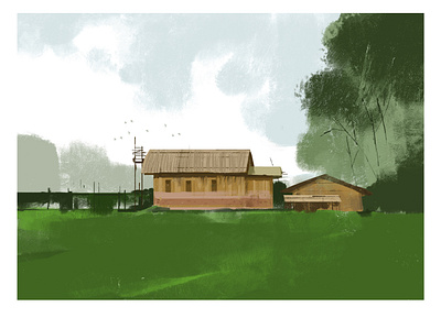 Landscape of Bangladesh bangladesh branding design digital painting illustration