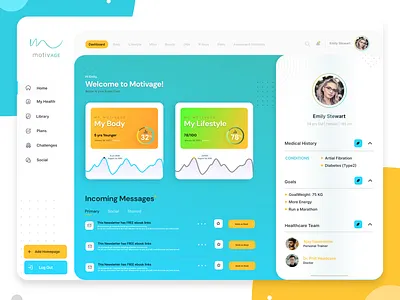 Health Portal Design using Figma app dashboard design health modern ui ux