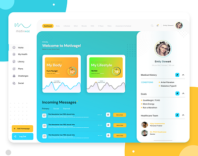 Health Portal Design using Figma app dashboard design health modern ui ux