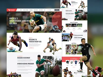 Rugby branding logo rugby ui