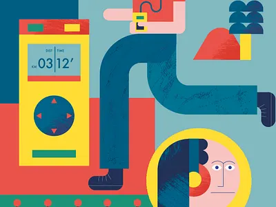 Run Run Run art design illustration music plants ui