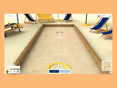 Les Embiez 2021 - Pétanque 3d animation game motion multiplayer pétanque ui ux web webgl website