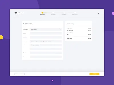 Checkout Process cart checkout checkout flow checkout form checkout page checkout process clean ui delivery ecommerce form form design minimal order payment process product design shipping shop shopping ui ux