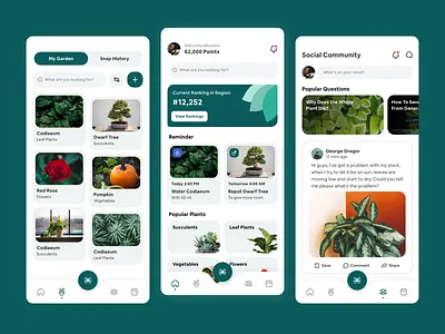 Gardening App app cactus design flowers garden garden app gardening gardening app leaf leaves plant planting plants pot tree ui ui ux ui design watering weed