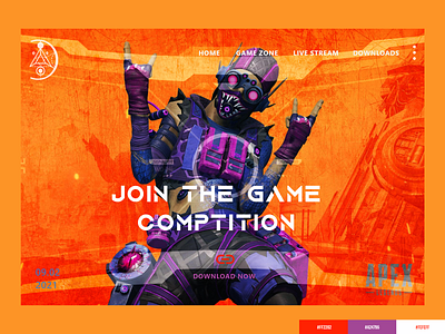 Retouching Apex Legends Landing Page apex apex legend color palette design game gaming illustration landing page new ui uiux website