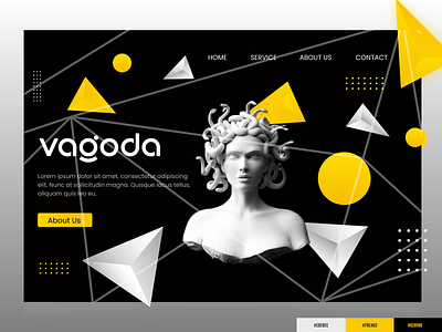 3D Looking Landing Page 3d color palette design illustration landing page medusa model new ui uiux website