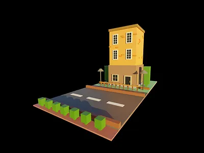 Brick Building 3d 3dmodeling 3drender blender render