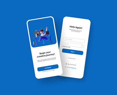 Mobile Onboarding & Login Page app appui design mobile mobileapp portfolio ui