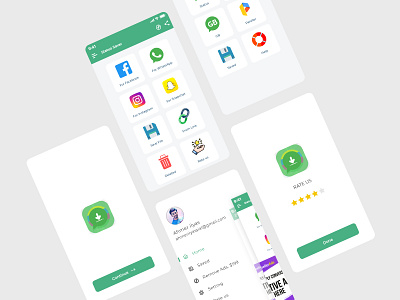 Status Saver app ux ui design design mobile mobile app mobile app design mobile design mobile ui status download status saver status saver app ui ux ui whatsapp status saver