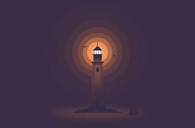 light house animation graphic design logo ui